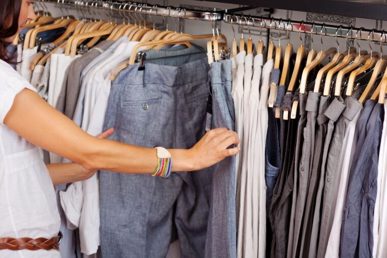 Browsing A Clothes Rack