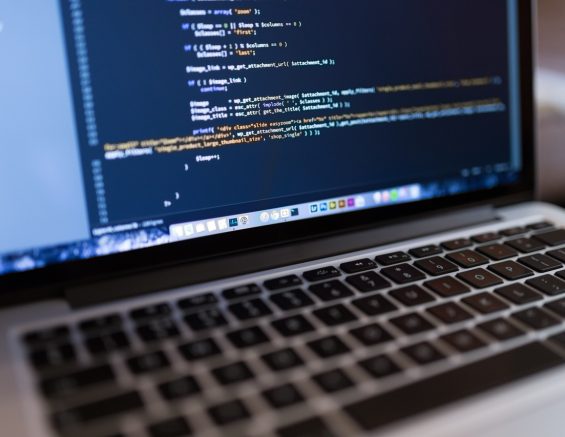 Laptop Showing Code